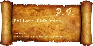 Pellach Ilárion névjegykártya